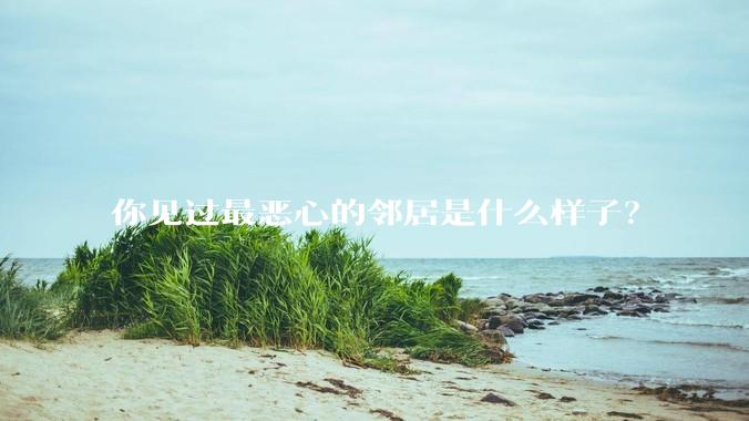 你见过最恶心的邻居是什么样子？